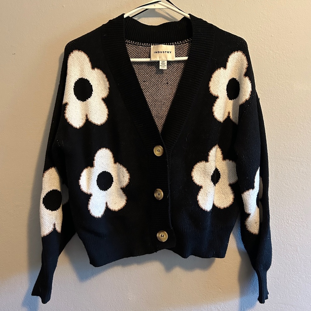 Flower Print Cardigan
